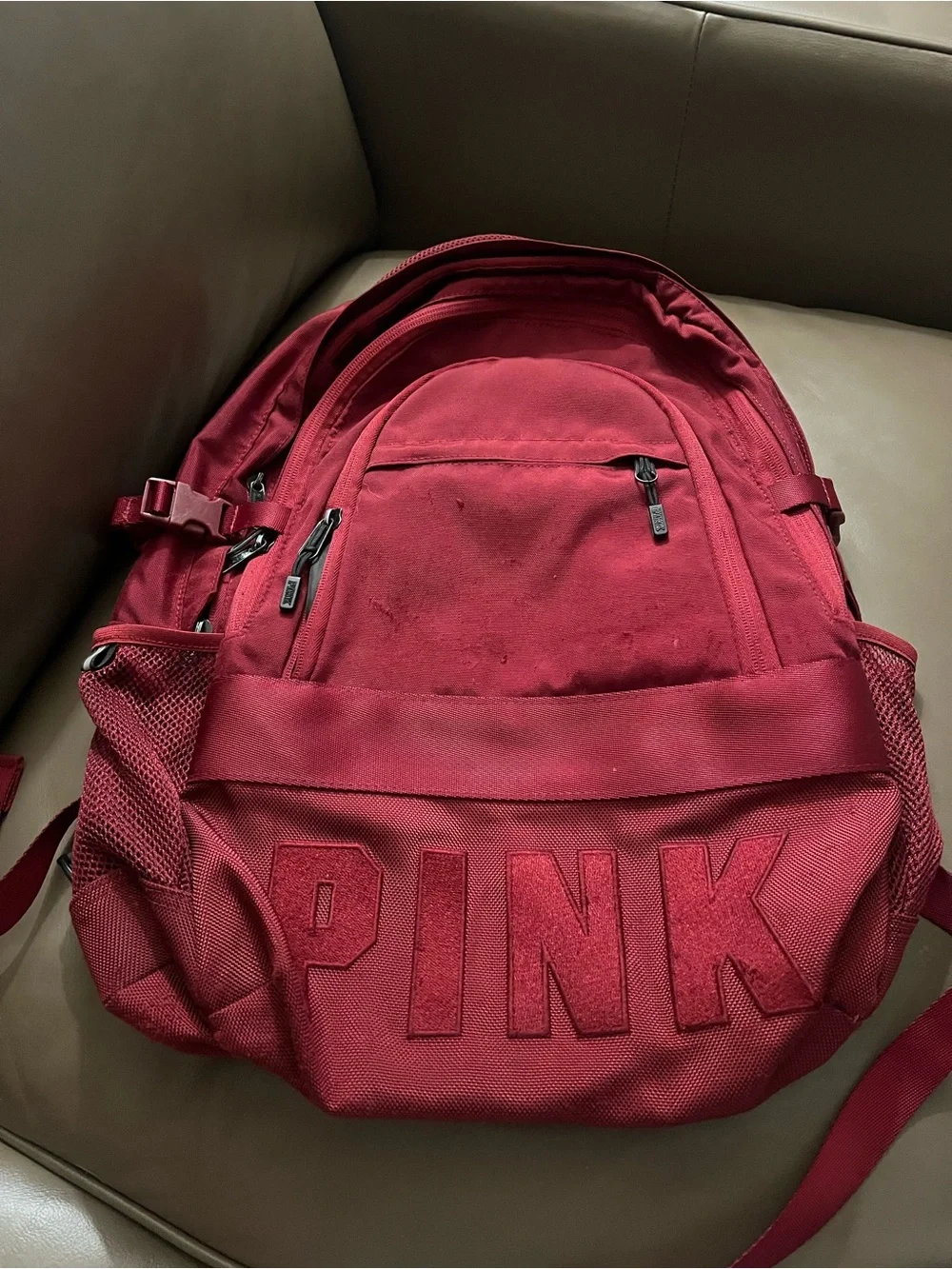 Victoria's Secret PINK Collegiate Backpack Travel Laptop Book Bag Rare - Picture 4 of 17